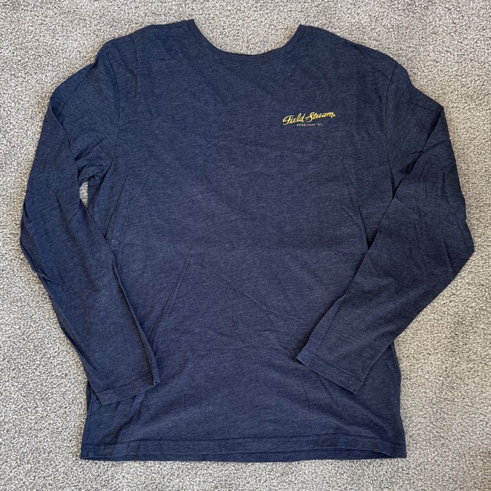 Field & Stream Navy Shirt with Yellow Logo